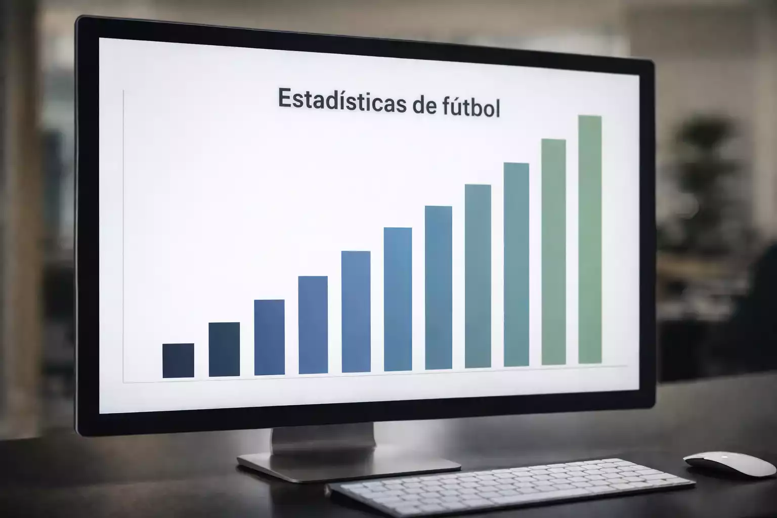 Gr&aacute;fico simple de rendimiento deportivo en una pantalla
